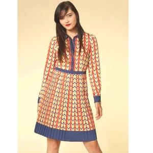 Modcloth Multicolor Chevron Midi Dress